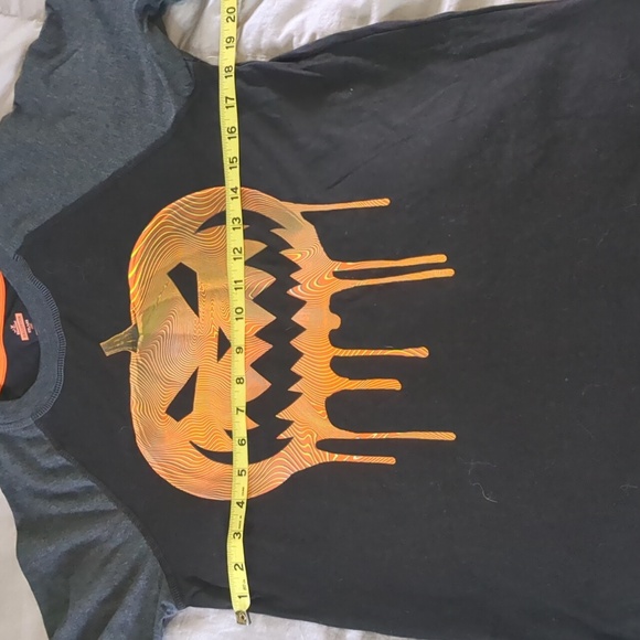 HALLOWEEN Black Short Sleeve Shirt XXL 18 Orange jack-o'-lantern Pumpkin Big Kid - Picture 5 of 6